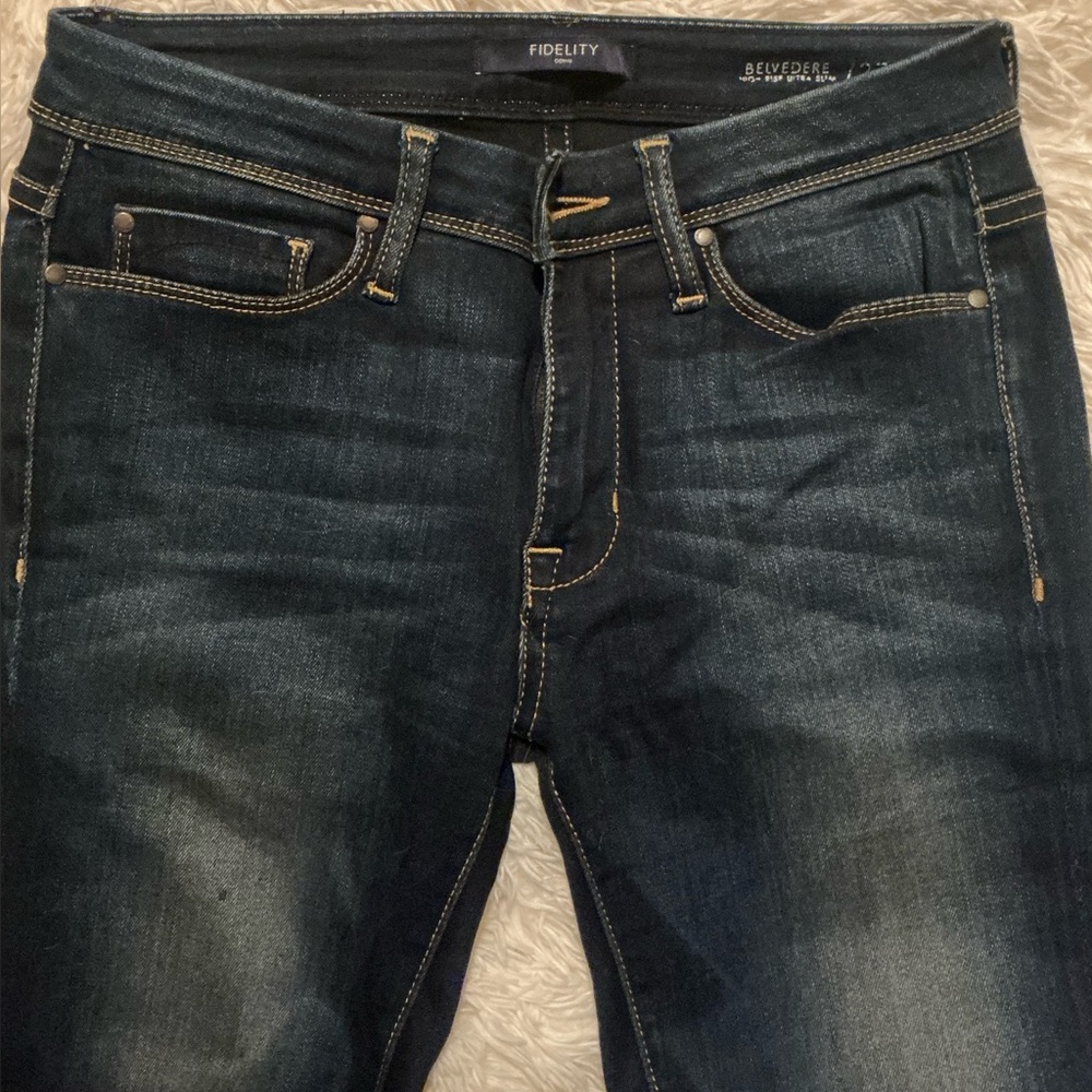 FIDELITY DENIM Belvedere High-Rise Ultra Slim Jeans - Size 27
